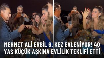 Mehmet Ali Erbil, 40 yaş küçük sevgilisine evlilik teklifi etti