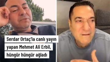 Mehmet Ali Erbil, Serdar Ortaç ile konuşurken gözyaşlarına boğuldu